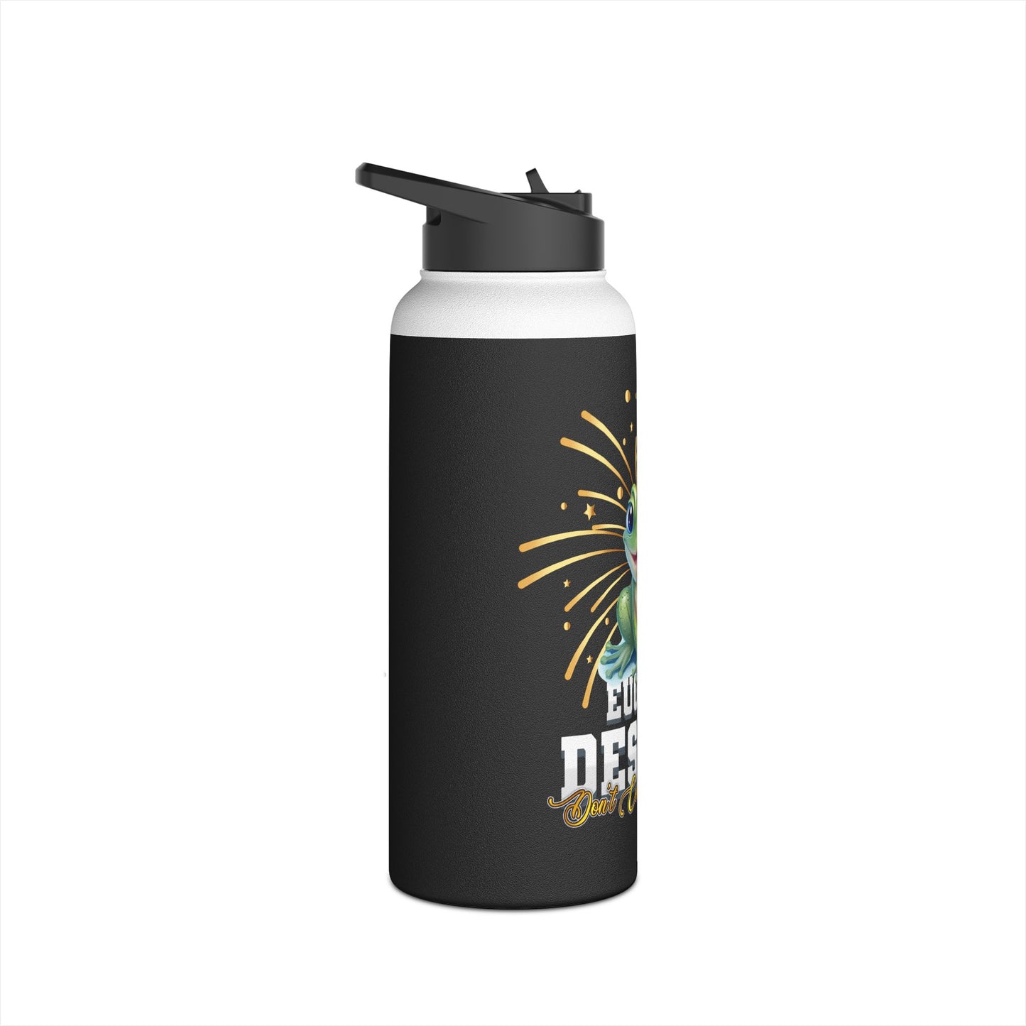 Eugenia Designs Logo Stainless Steel Water Bottle, Standard Lid