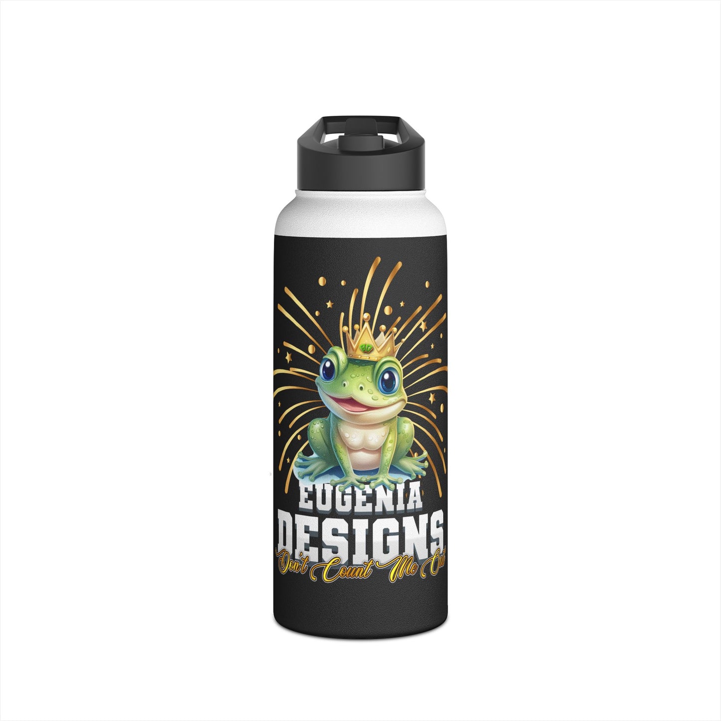 Eugenia Designs Logo Stainless Steel Water Bottle, Standard Lid