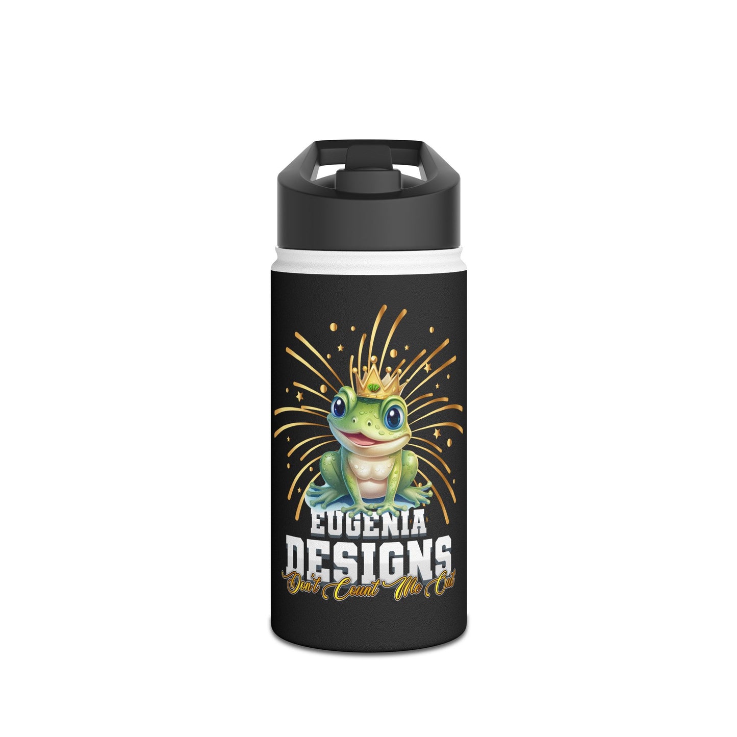 Eugenia Designs Logo Stainless Steel Water Bottle, Standard Lid